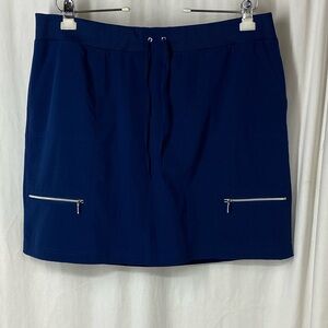 Chico’s Zenergy 3 XL Neema Skirt Skort Golf Pickleball Tennis Navy Blue Pockets